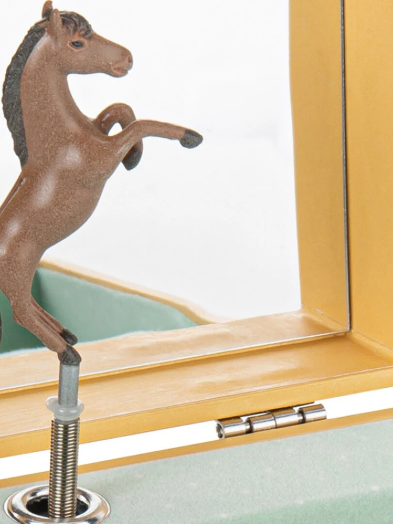 Boîte à bijoux musicale jeune cheval Mémoire d'enfance Jeanne Lagarde   Jaune