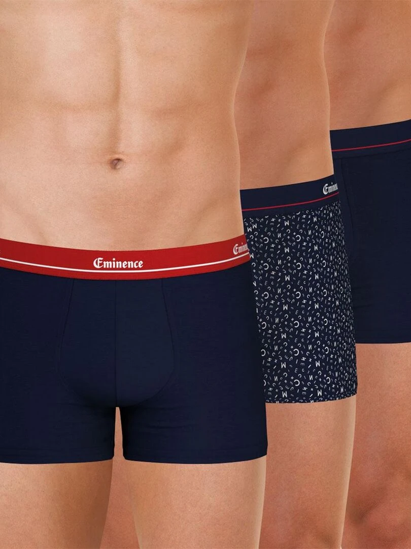 Lot de 3 boxers homme Chic Edition limitée 80 ans Bleu marine