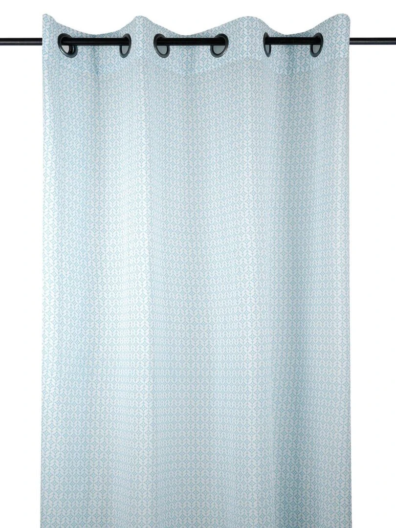 Voilage avec Imprimé Géométrique Bleu céladon