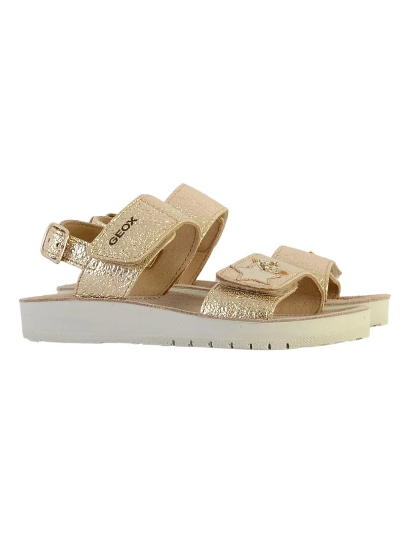 Sandale cuir enfant Geox Costarei   Doré/or