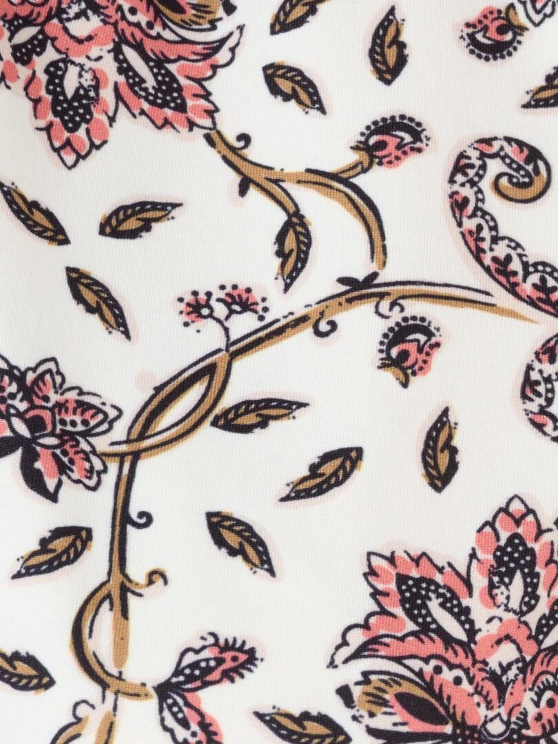 Chemisier fleuri maille chaude   Damart   Beige