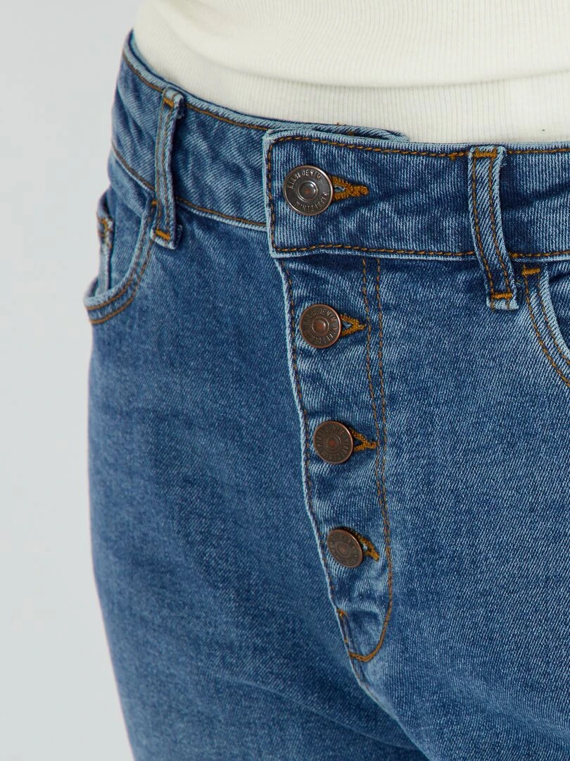 Jean mom à taille très haute   L32   Stone