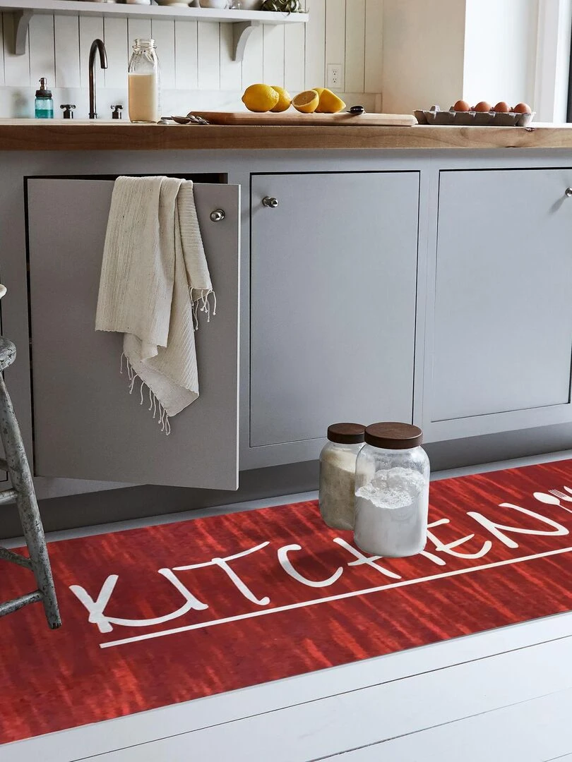 Tapis KITCHEN Rouge   Rouge