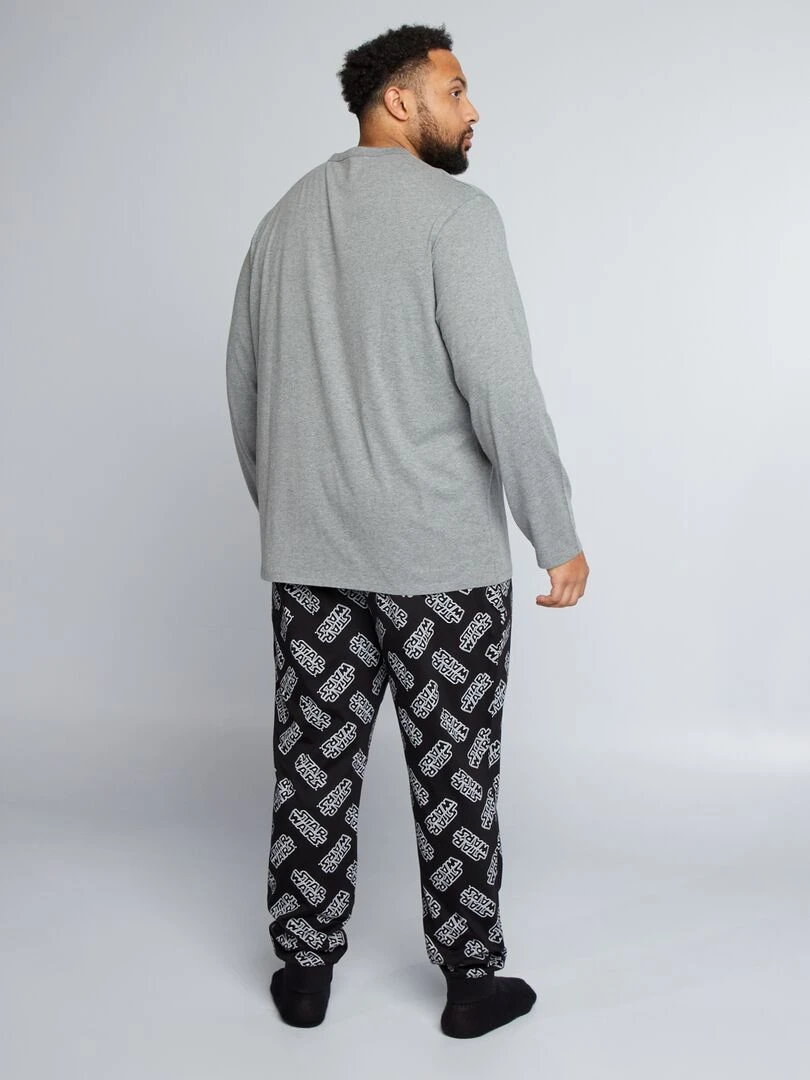 Pyjama long 'Star Wars' T shirt + pantalon 2 pièces Gris