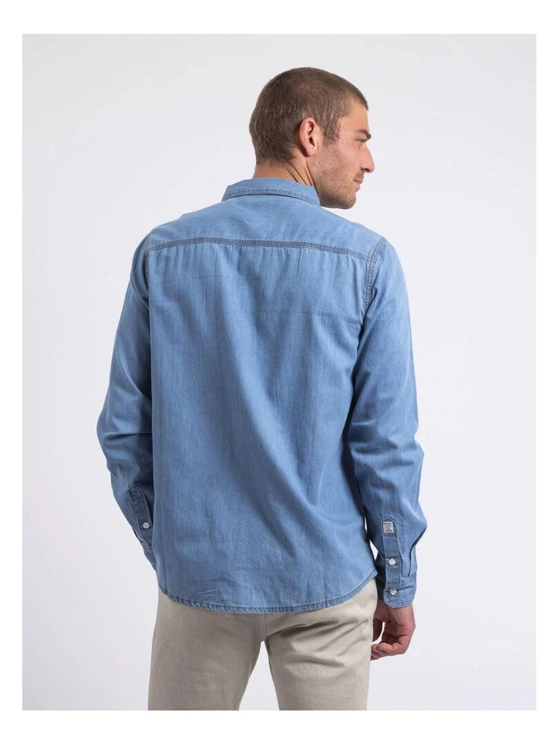 Chemise manches longues effet denim DENVIK   Bleu