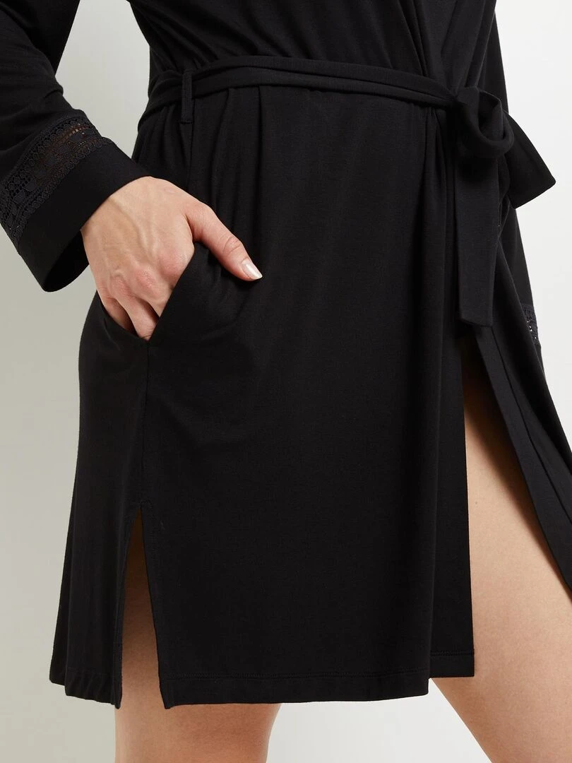 Deshabille viscose Camille   RougeGorge Lingerie   Noir