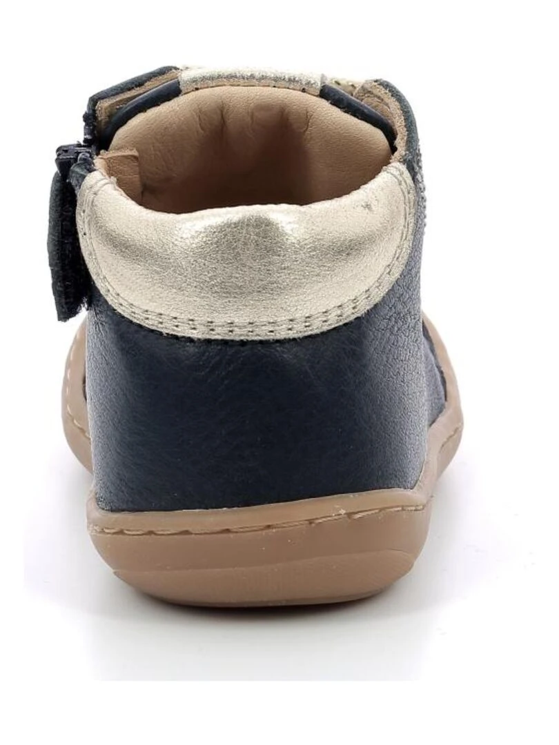 Bottillons Cuir Chyoso   Bleu marine