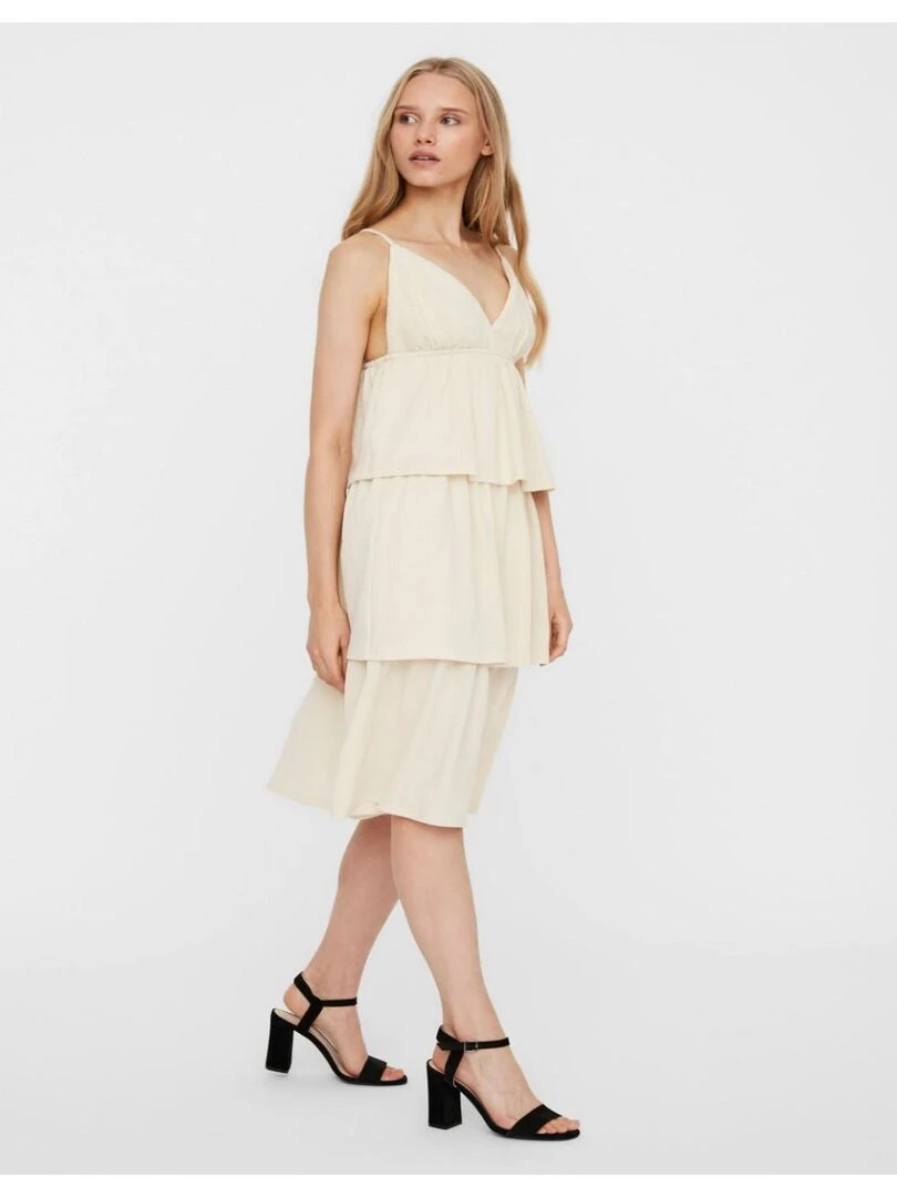 Robe longue Vero Moda Blanc Blanc