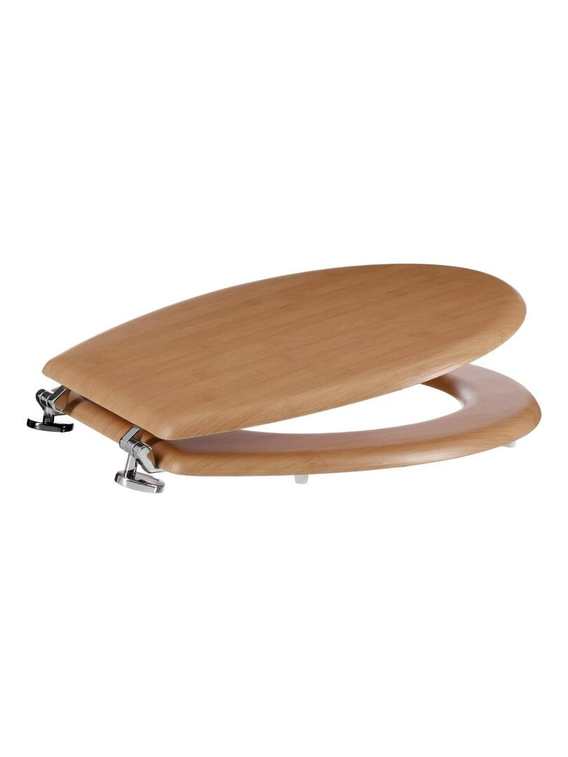 Abattant WC imitation bambou Marron