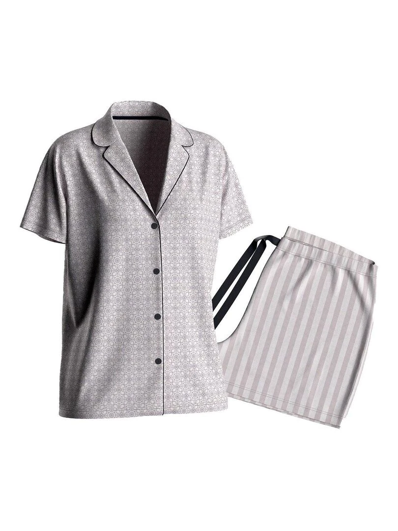 Ensemble pyjama en modal  coton et élasthanne Jewel   Gris