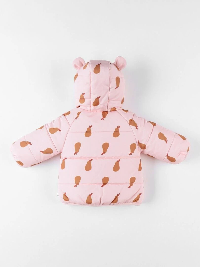 Veste déperlante poires doublée de Groloudoux rose clair/caramel   Noukie's   Rose