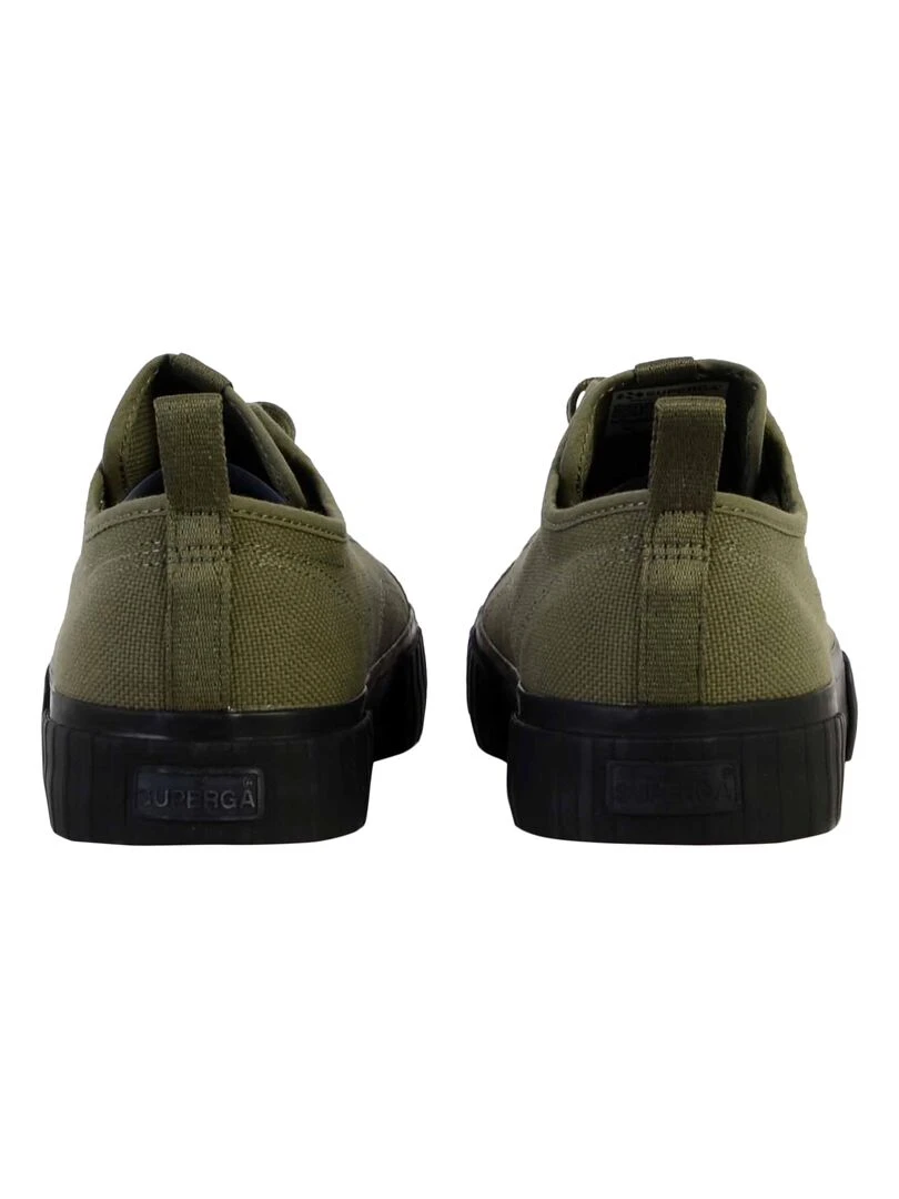 Basket à Lacet Superga Stripe Webbing   Vert