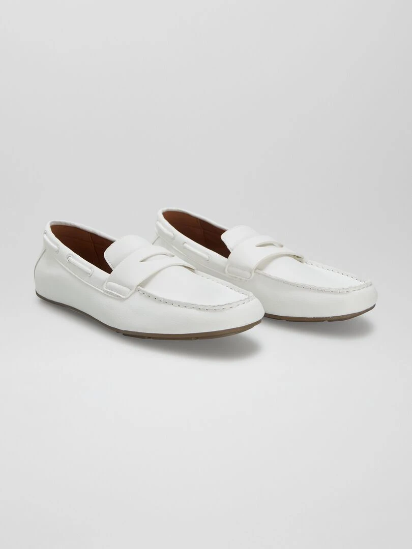 Mocassins en suédine Blanc