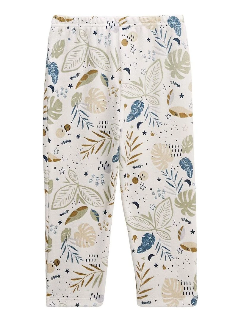 Pyjama bébé 2 pièces en velours Tropic Moon   Bleu