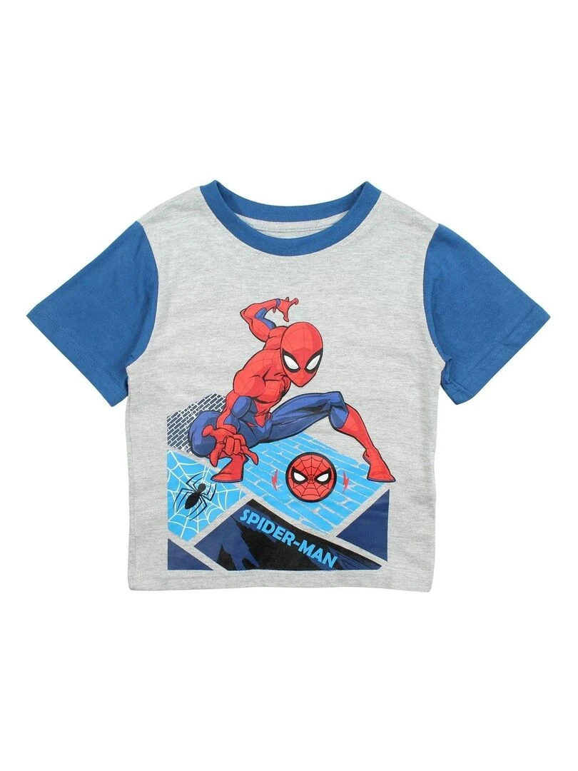 Avengers   Ensemble T shirt short garçon Imprimé Avengers   Bleu