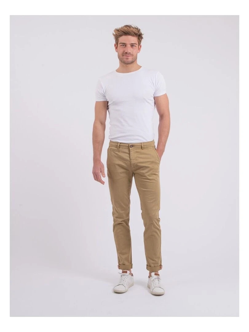 Pantalon chino CALES Marron