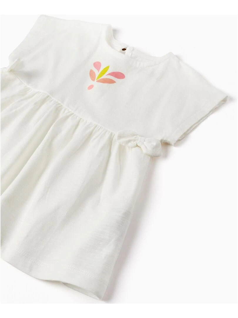 T Shirt + Short Pour Bébé Fille   Orange clair