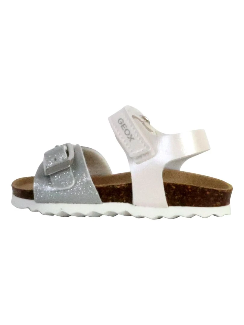 Sandale Cuir Enfant Geox Chalki B922RA 000NF Blanc