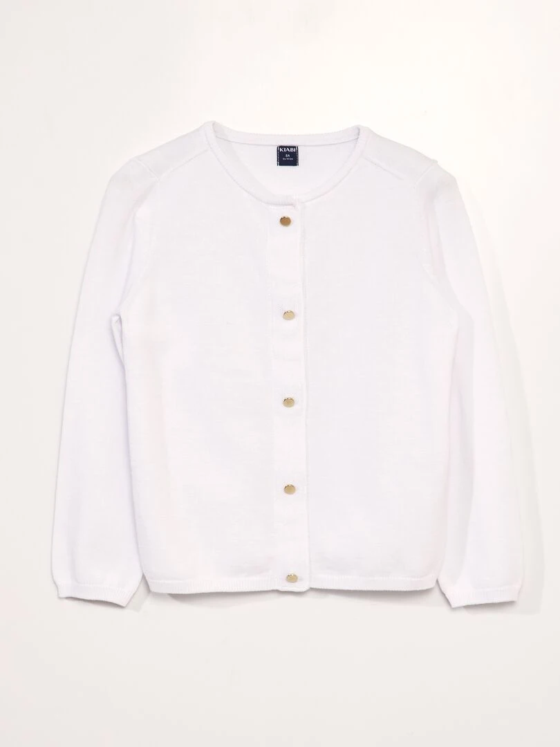 Gilet uni à pressions aimantées So Easy blanc