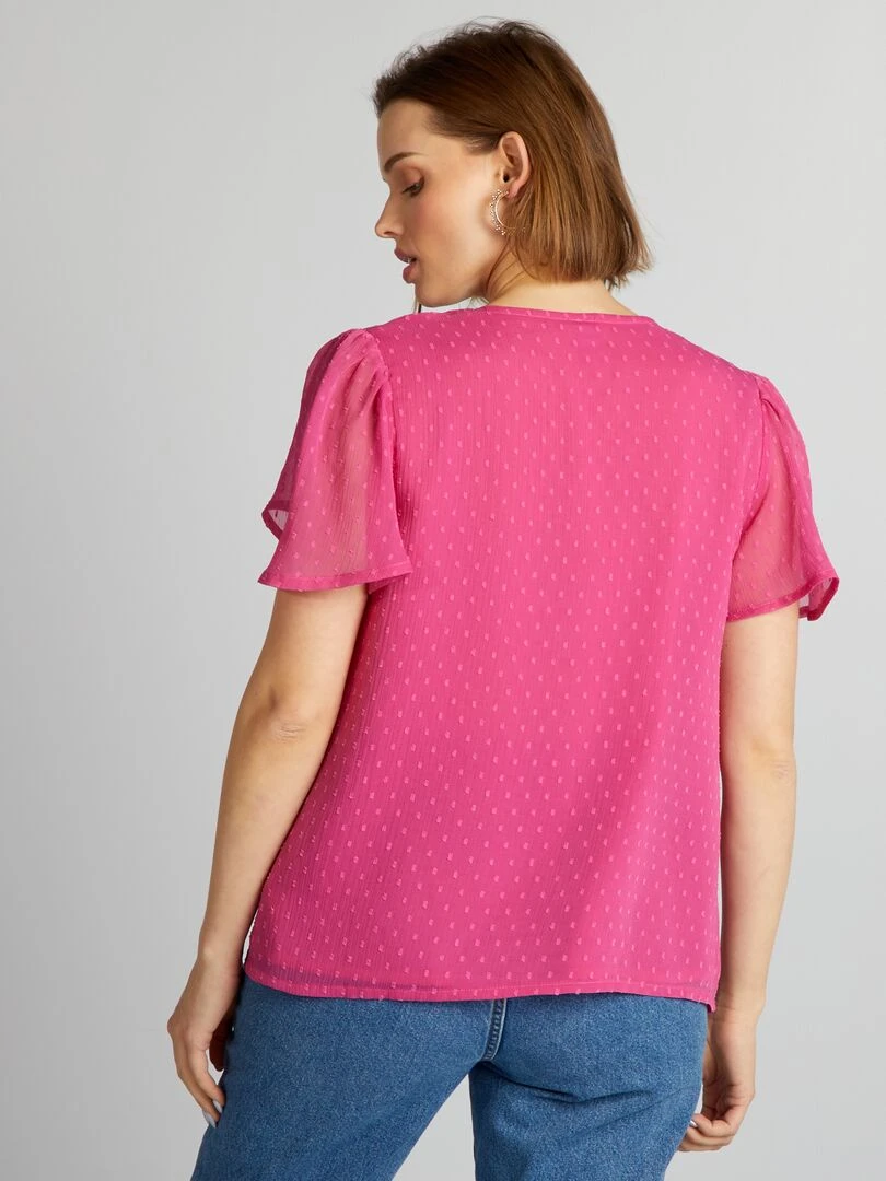 Chemisier en plumetis   Rose
