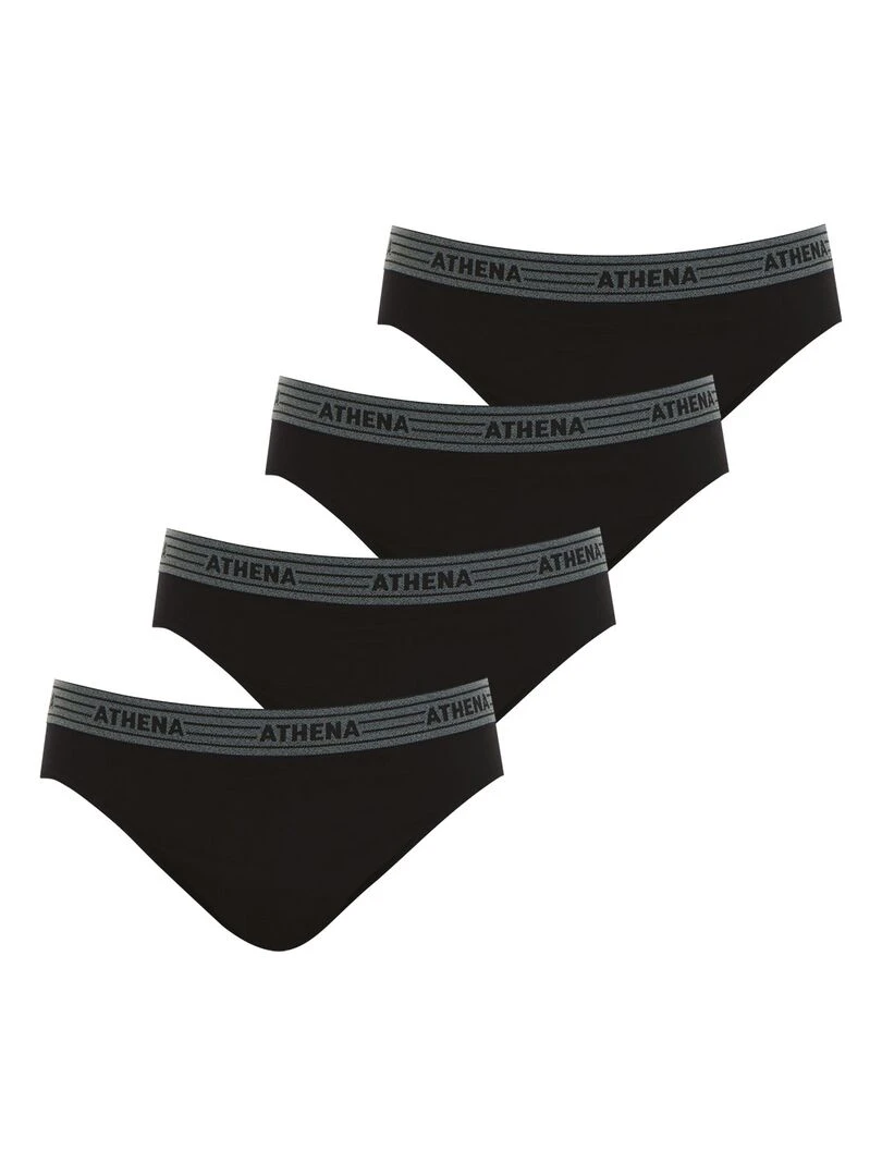Lot de 4 slips homme Eco Pack Noir