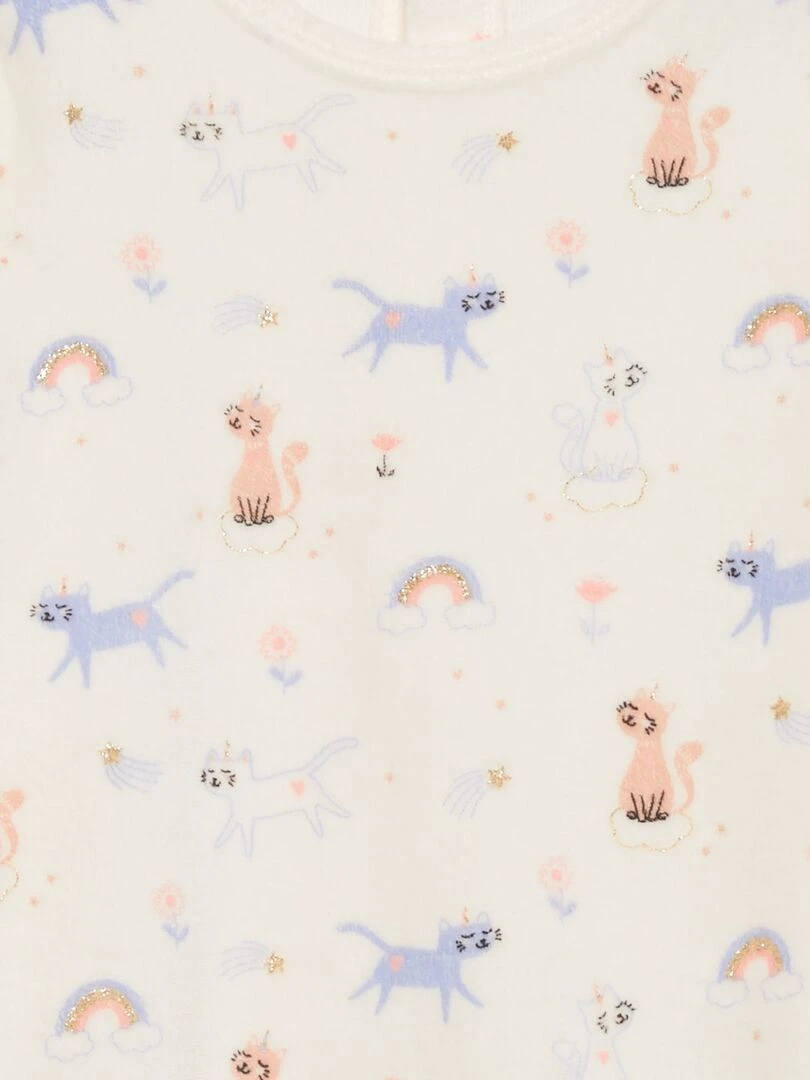 Pyjama dors bien en velours   Rose clair