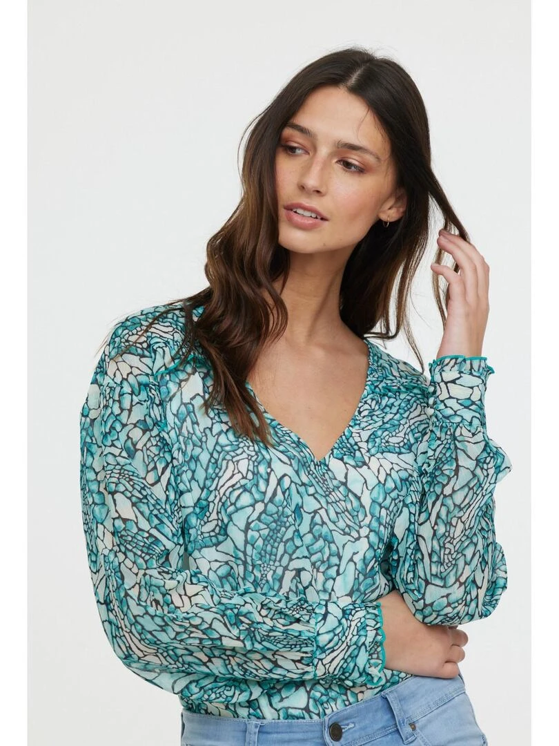 Lee Cooper   Blouse manches longues polyester regular MIDENA   Vert