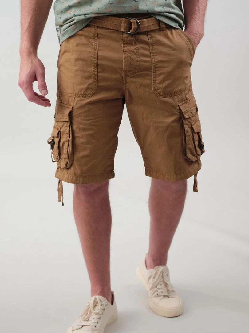 Bermuda casual pour homme 'Deeluxe' Marron cappuccino