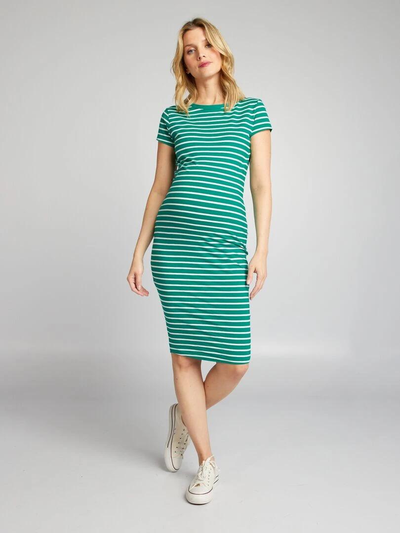 Robe de maternité longueur genou   Vert
