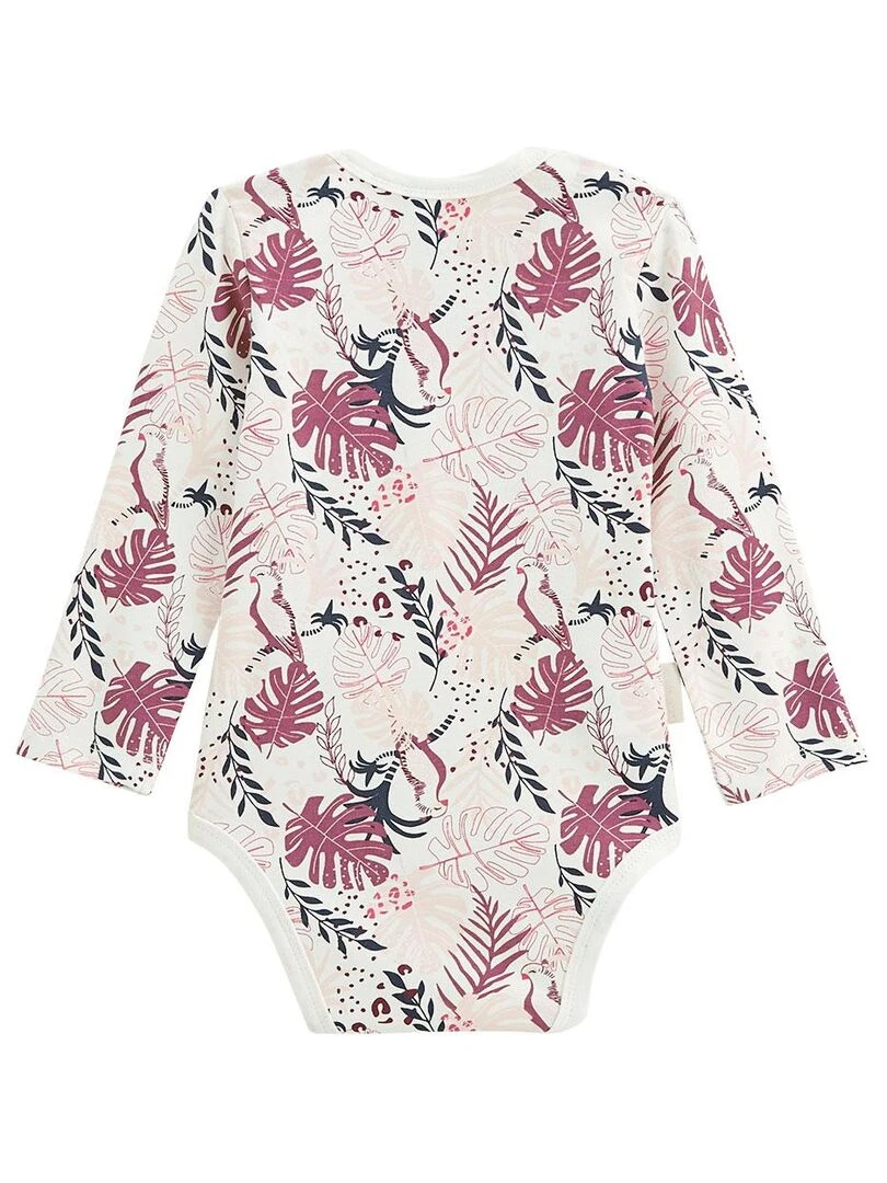 Lot de 2 bodies bébé manches longues Paraiso   Ecru