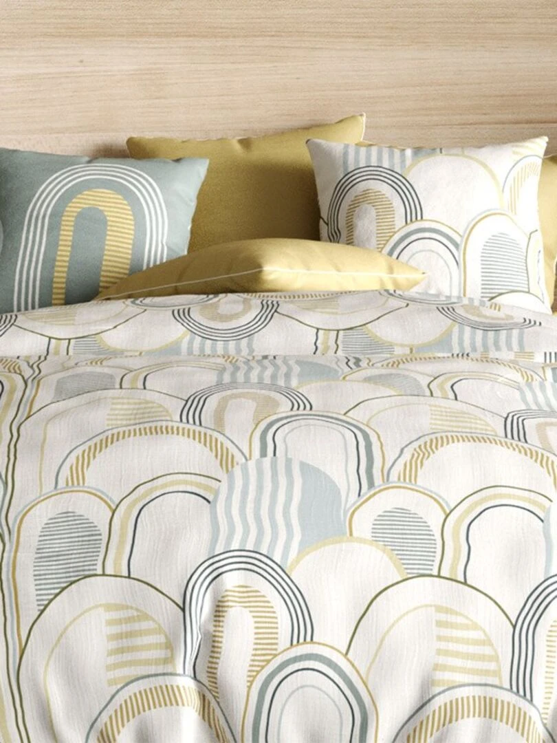 Housse de couette 240x220 Colizé + 2 taies 100% coton 57 fils Blanc