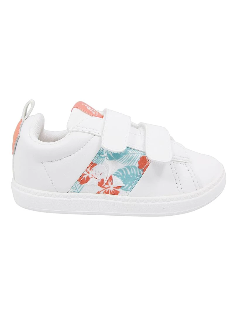 Baskets 'Le Coq Sportif' 'Courtclassic Inf Floral' Blanc