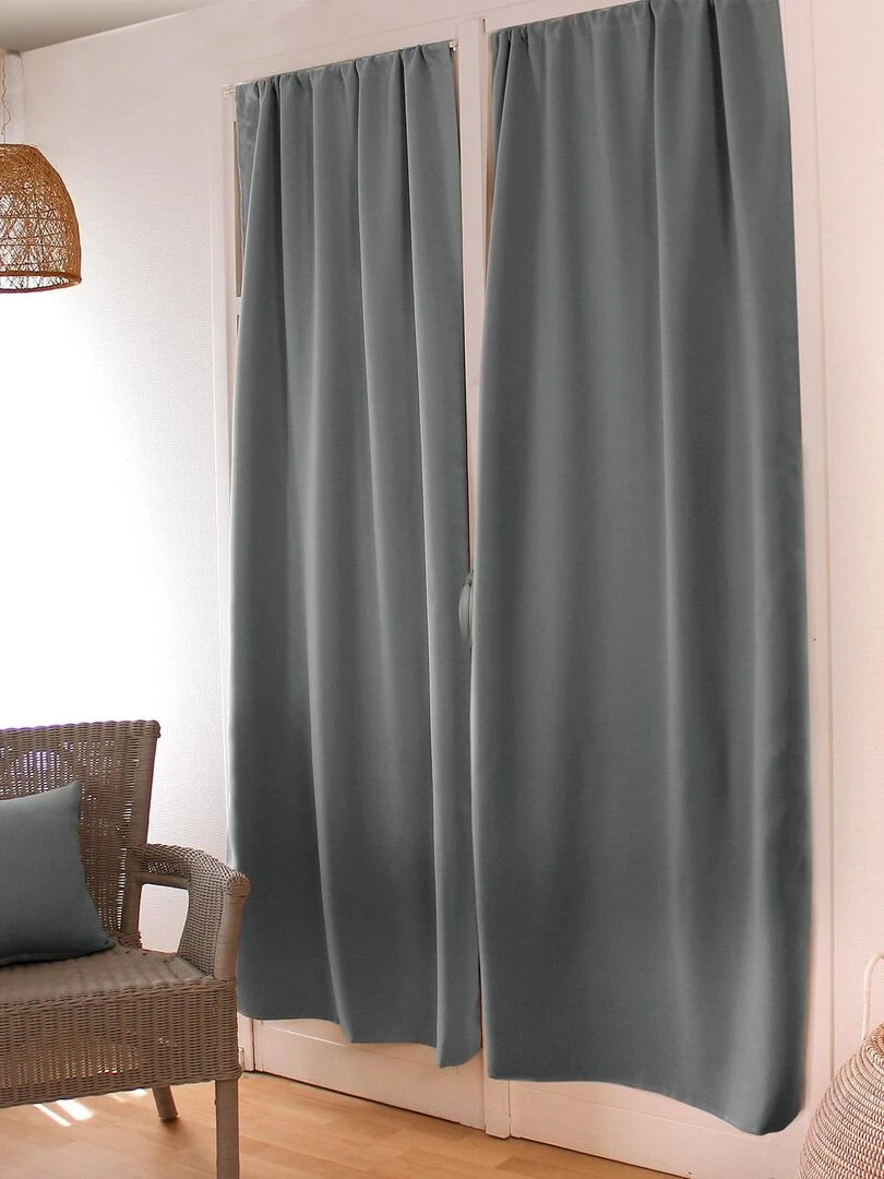 Rideau de porte occultant Gris clair