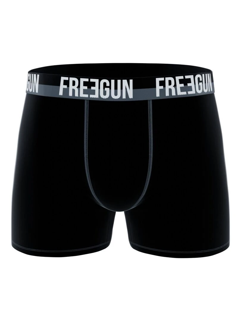 Lot de 4 boxers homme en coton Freegun Freegun   Noir