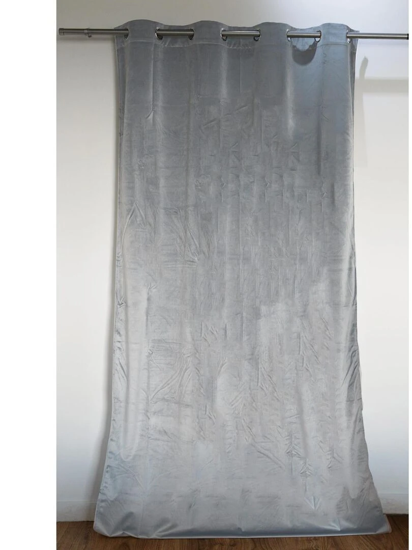 Rideau en velours occultant Gris souris