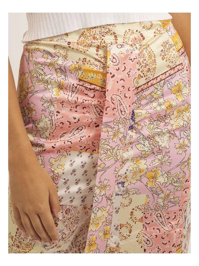 Jupe longue motifs XAENI   Rose