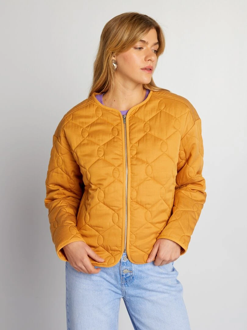 Blouson matelassé fantaisie   Moutarde