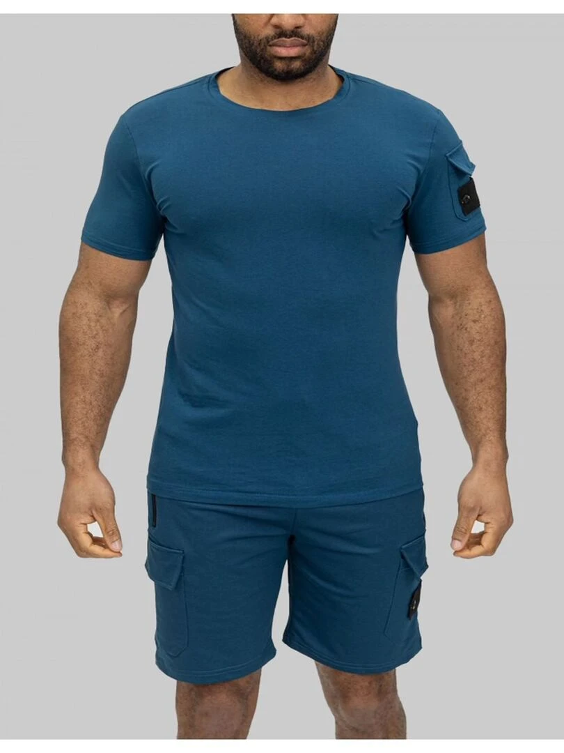 Ensemble Short T shirt Kebello Bleu