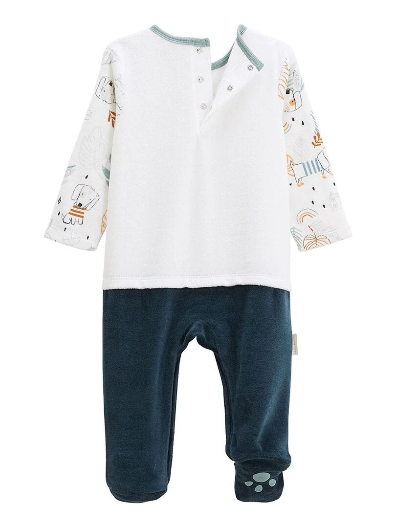 Pyjama bébé en velours Scotty   Bleu