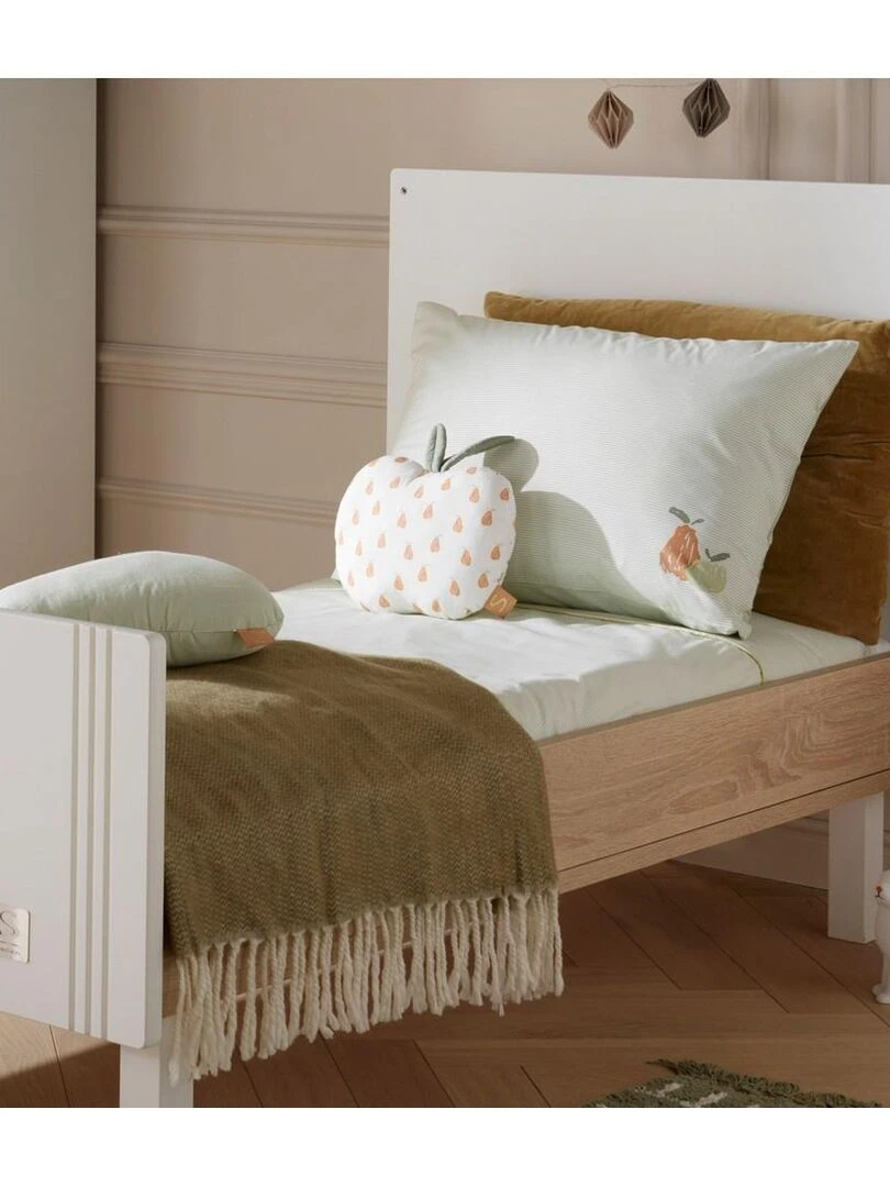 Housse de couette et taie d'oreiller coton   SAUTHON   Vert tilleul