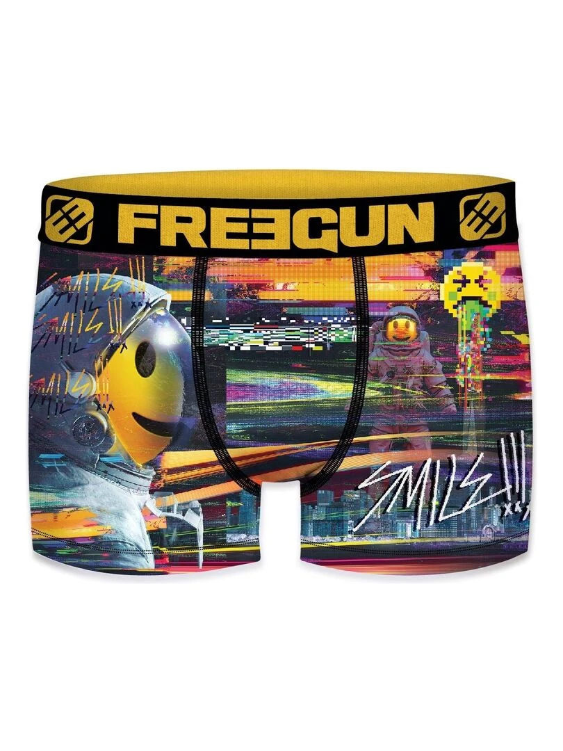 Lot de 4 Boxers garçon Emotik Freegun   Jaune