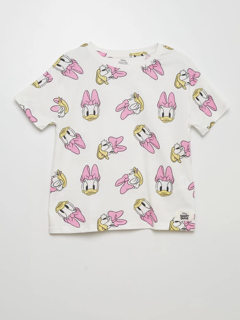 T shirt en maille jersey 'Daisy' 'Disney' Blanc