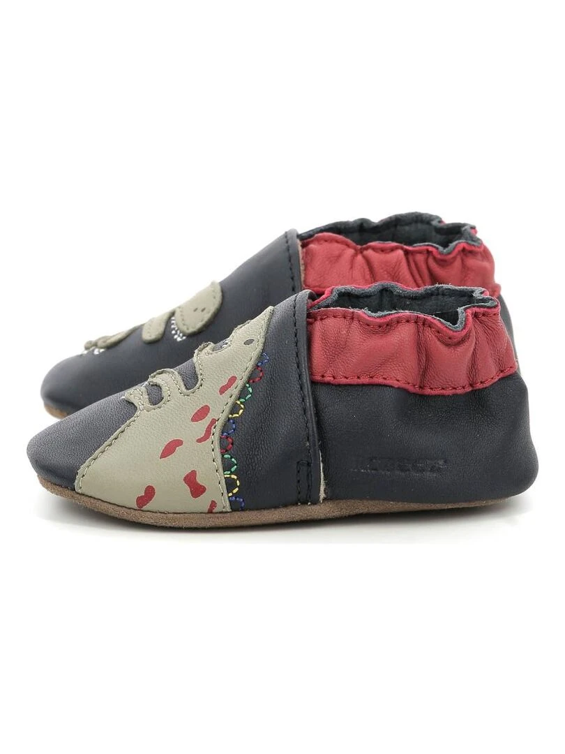 Chaussons Cuir Cretace Star   Bleu marine