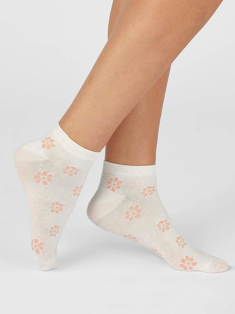 Lot de 3 socquettes fantaisie   Damart   Rose