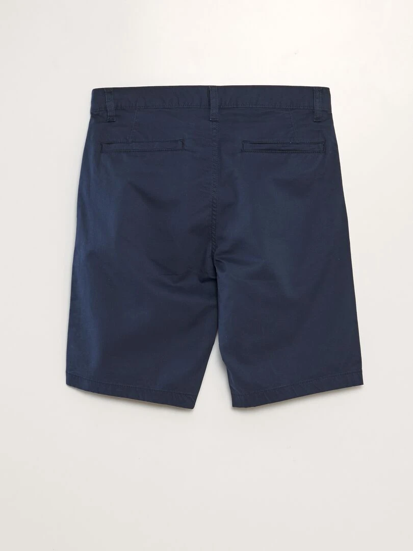 Bermuda chino uni bleu marine