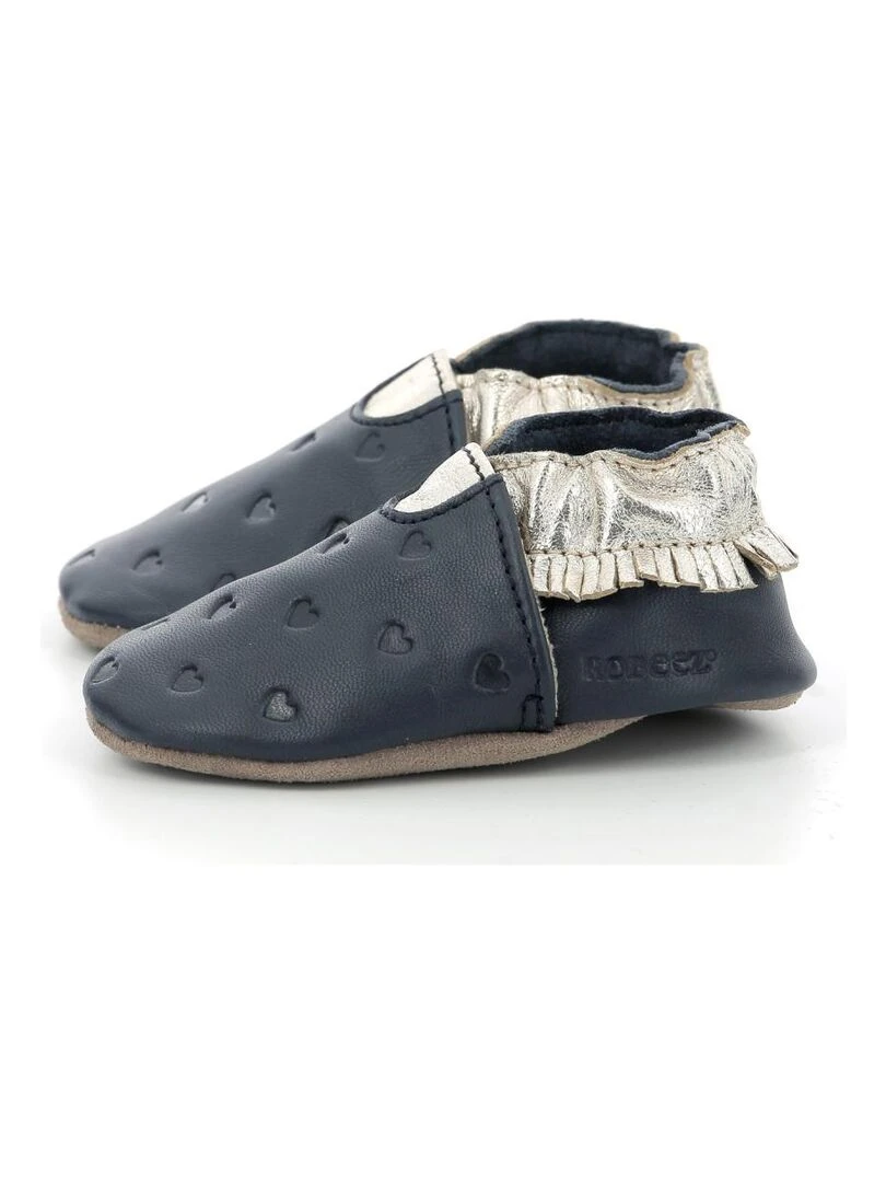 Chaussons Cuir Appaloosa Style   Bleu marine