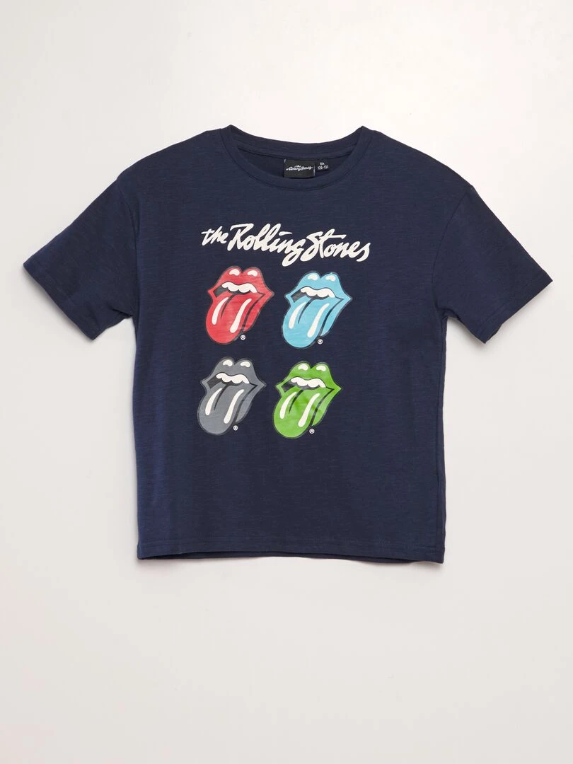 T shirt 'Rolling Stones' Bleu