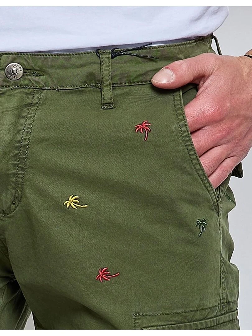 Short Cargo à motifs Kebello   Vert