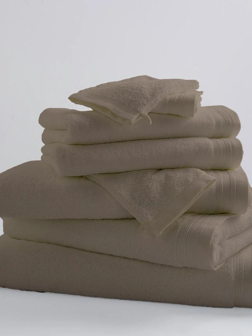 Lot de 2 Serviettes Invités Unies et Colorées Marron foncé