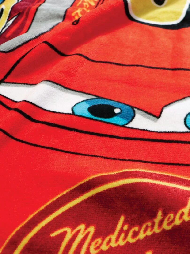 Drap de plage imprimé 100% coton  CARS 95   Bleu